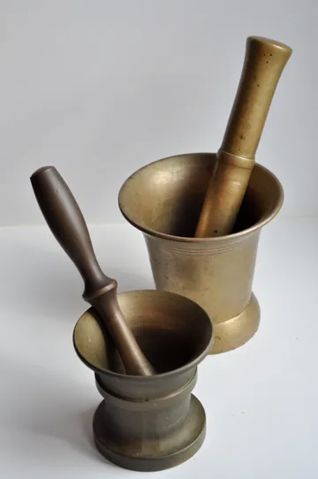 A mortar and a pestle