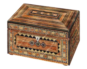 Vintage sewing box png illustration remixed from the artwork by Francis Law Durand