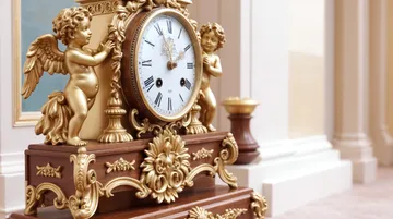 Ornate Clock with Cherub Sculptures