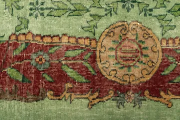 Textures and patterns in color from woven carpets